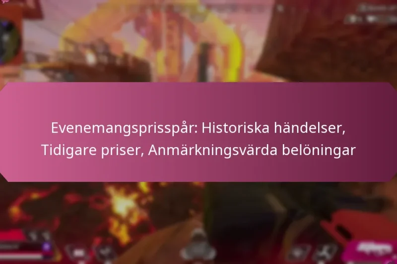 Evenemangsprisspår: Historiska händelser, Tidigare priser, Anmärkningsvärda belöningar