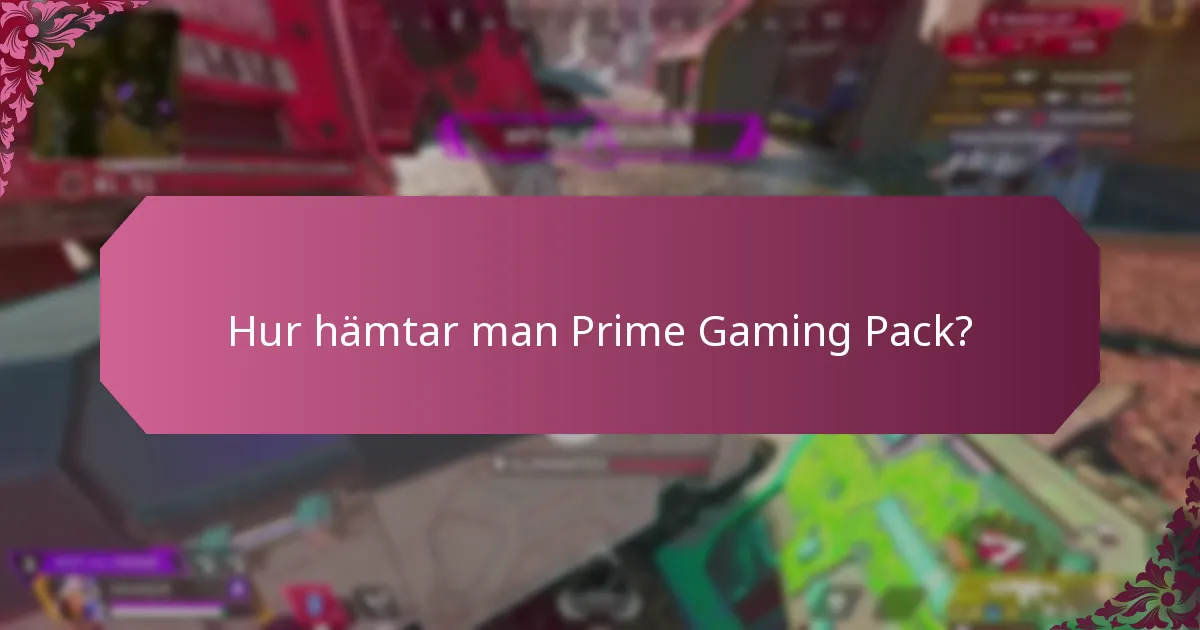 Vilket exklusivt innehåll ingår i Prime Gaming Pack?